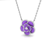 Diamond Flower Pendant 0.15ct Gold & Platinum Necklace (Without Chain) in 10K/14K gold and platinum with certified lab-grown or natural diamonds
