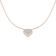 Diamond Heart Pendant in 10K/14K gold and platinum with certified lab-grown or natural diamonds