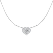 Diamond Heart Pendant in 10K/14K gold and platinum with certified lab-grown or natural diamonds
