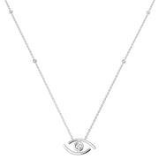 Diamond Evil Eye Pendant Necklace 0.1ct Gold in 10K/14K gold and platinum with certified lab-grown or natural diamonds