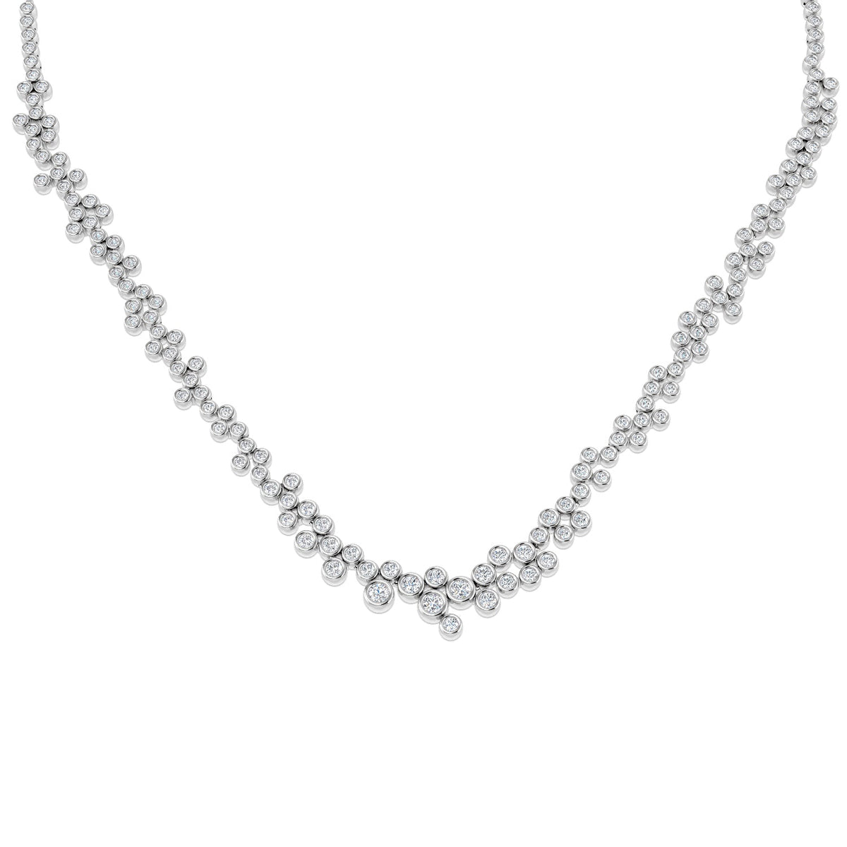 Diamond Necklace 7.5ct Gold & Platinum (Without Chain) in 10K/14K gold and platinum with certified lab-grown or natural diamonds