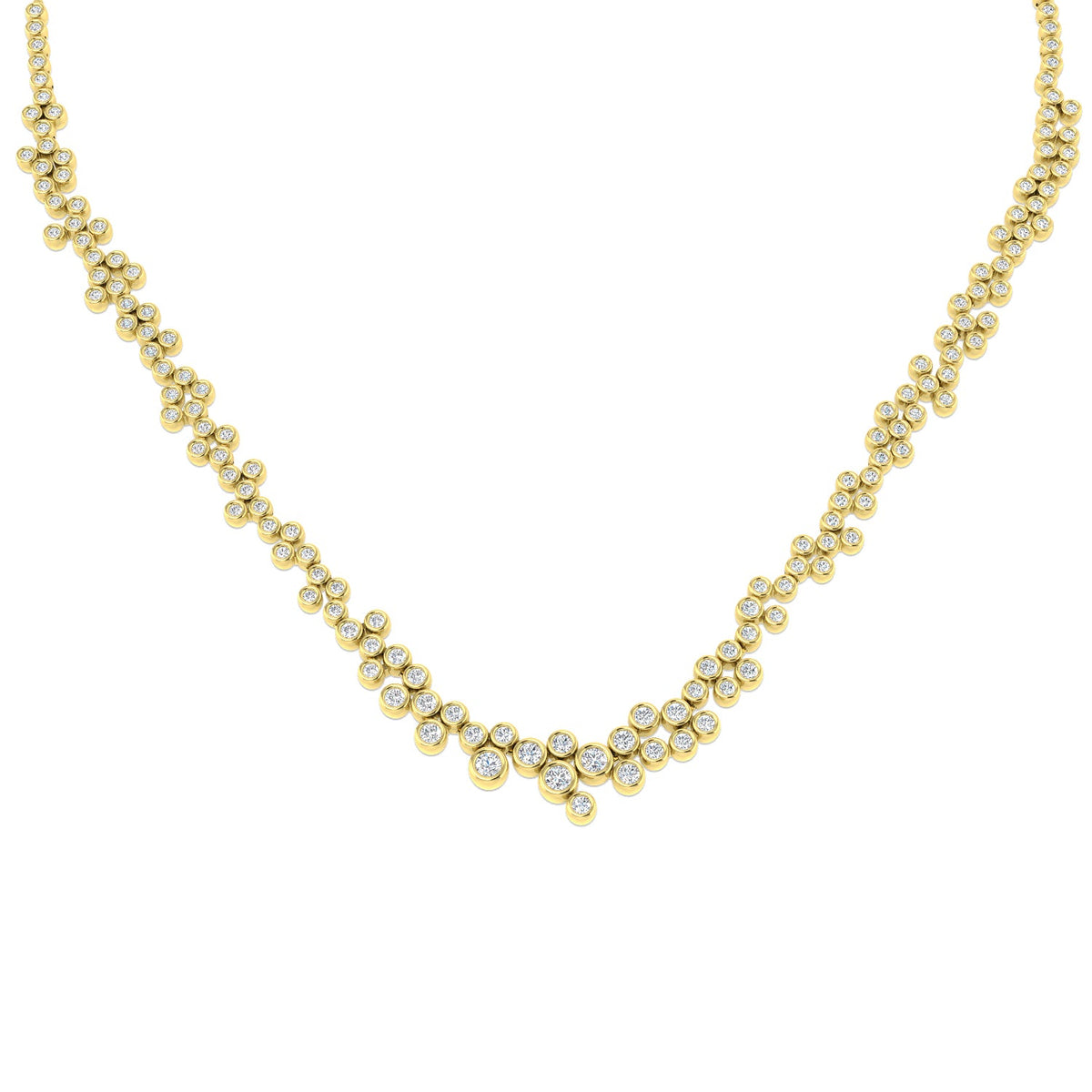 Diamond Necklace 7.5ct Gold & Platinum (Without Chain) in 10K/14K gold and platinum with certified lab-grown or natural diamonds