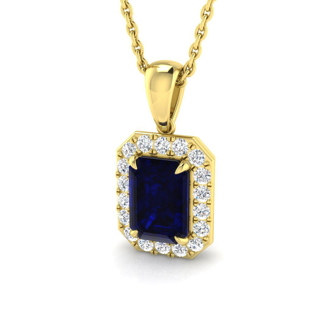 Avril Amethyst Pendant 1ct to 1.25ct Gold (Without Chain ) in 10K/14K gold and platinum with certified lab-grown or natural diamonds