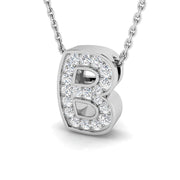 Paved Initial Diamond Pendant Without Chain in 10K/14K gold and platinum with certified lab-grown or natural diamonds