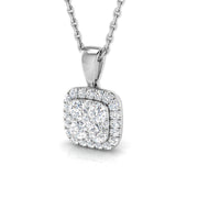 Diamond Halo Pendant Necklace 0.3ct Gold (Without Chain ) in 10K/14K gold and platinum with certified lab-grown or natural diamonds