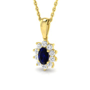 Regina Gemstone Pendant 0.5ct to 1.75ct Gold (Without Chain ) in 10K/14K gold and platinum with certified lab-grown or natural diamonds