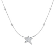Diamond Star Pendant Necklace 0.75ct Gold (Without Chain ) in 10K/14K gold and platinum with certified lab-grown or natural diamonds