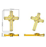 Rainbow Cross Pendant in 10K/14K gold and platinum with certified lab-grown or natural diamonds