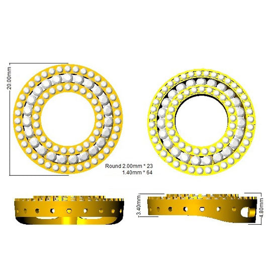 Multi-Layered Diamond Circle Pendant in 10K/14K gold and platinum with certified lab-grown or natural diamonds