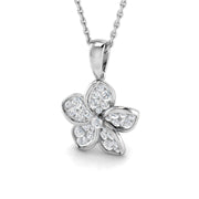 Flower Diamond Pendant Necklace 0.33ct Gold (Without Chain ) in 10K/14K gold and platinum with certified lab-grown or natural diamonds