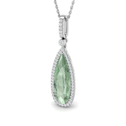 Teardrop Multi Gemstone Pendant 2.5ct to 4ct Gold Without Chain in 10K/14K gold and platinum with certified lab-grown or natural diamonds