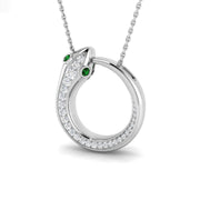 Snake Pendant Necklace UK 0.25ct Gold (Without Chain ) in 10K/14K gold and platinum with certified lab-grown or natural diamonds