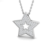 Star Pendant Necklace UK Hallmarked in 10K/14K gold and platinum with certified lab-grown or natural diamonds