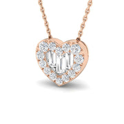 Heart Shaped Diamond Pendant Heart Pendant Without Chain in 10K/14K gold and platinum with certified lab-grown or natural diamonds