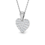 Diamond Heart Pendant in 10K/14K gold and platinum with certified lab-grown or natural diamonds