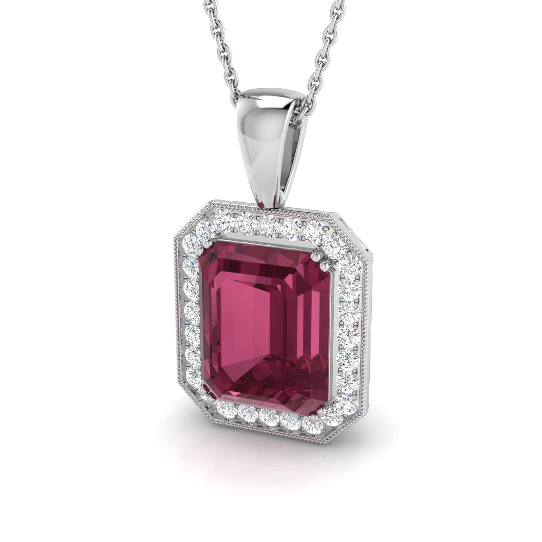 Diamond Pendant Necklace 6ct Gold (Without Chain) in 10K/14K gold and platinum with certified lab-grown or natural diamonds