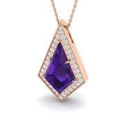 Multi Gemstone Pendant 2.5ct to 6ct Gold Without Chain in 10K/14K gold and platinum with certified lab-grown or natural diamonds