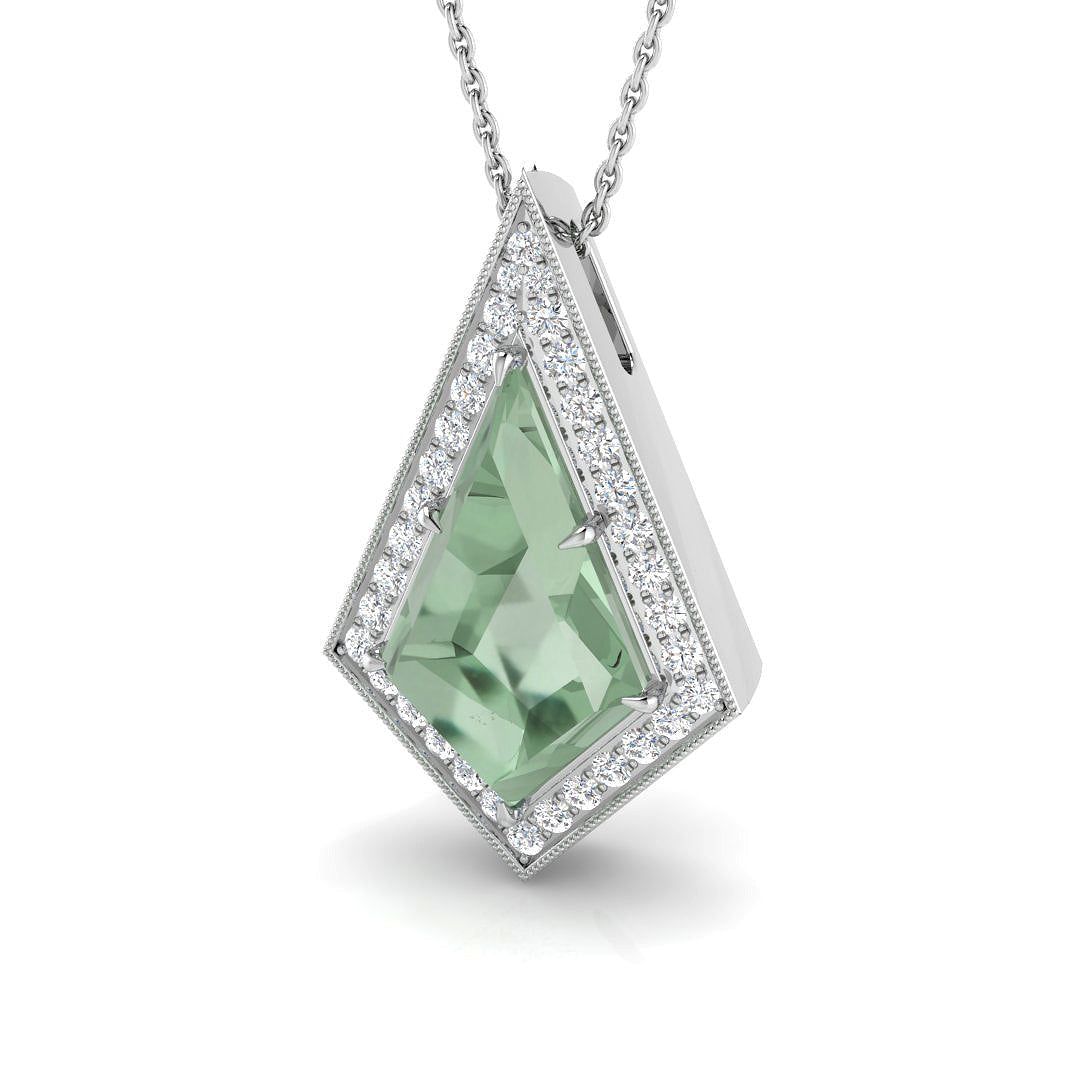 Multi Gemstone Pendant 2.5ct to 6ct Gold Without Chain in 10K/14K gold and platinum with certified lab-grown or natural diamonds