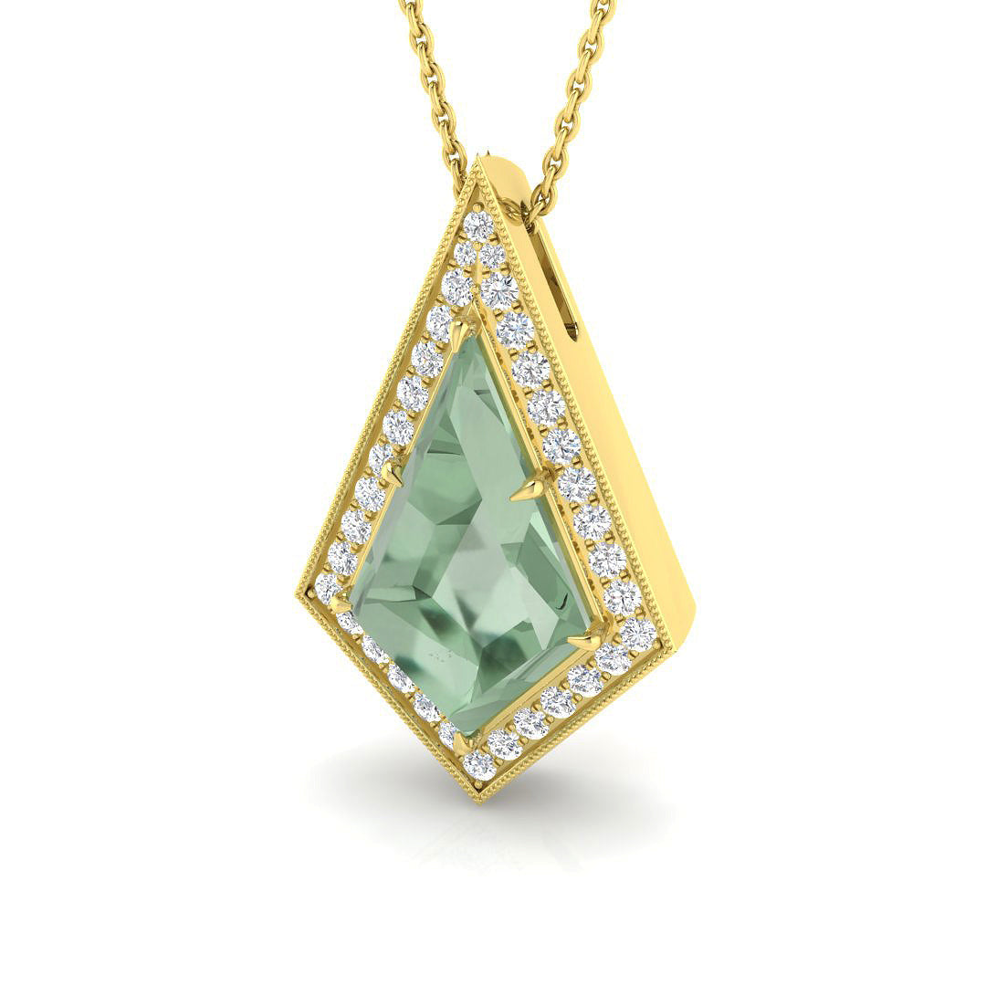 Multi Gemstone Pendant 2.5ct to 6ct Gold Without Chain in 10K/14K gold and platinum with certified lab-grown or natural diamonds