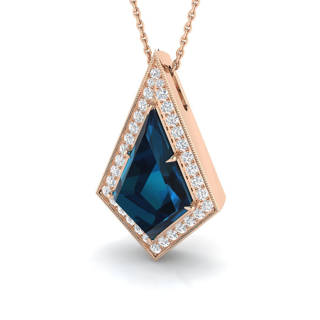Multi Gemstone Pendant 2.5ct to 6ct Gold Without Chain in 10K/14K gold and platinum with certified lab-grown or natural diamonds
