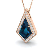 Multi Gemstone Pendant 2.5ct to 6ct Gold Without Chain in 10K/14K gold and platinum with certified lab-grown or natural diamonds