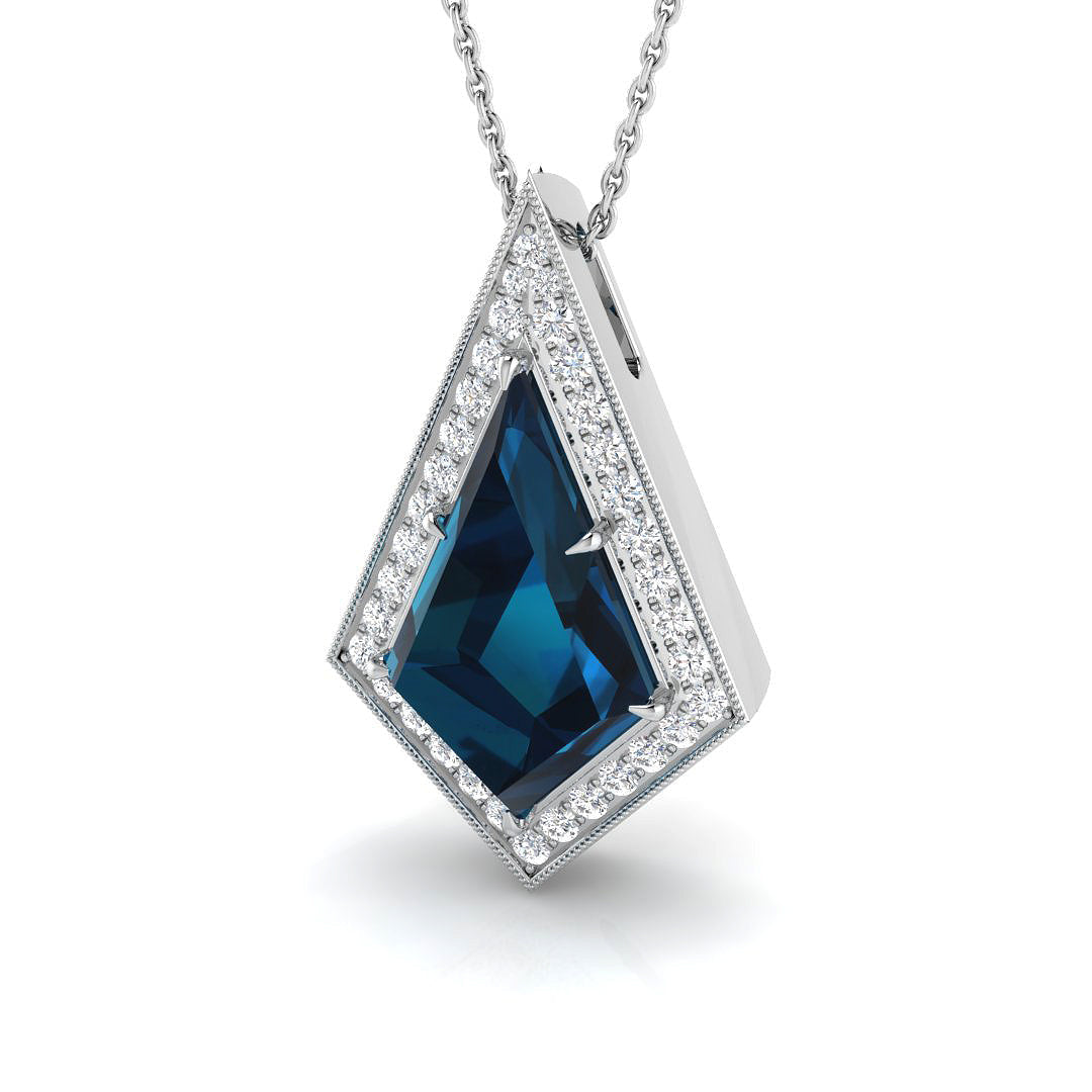 Multi Gemstone Pendant 2.5ct to 6ct Gold Without Chain in 10K/14K gold and platinum with certified lab-grown or natural diamonds
