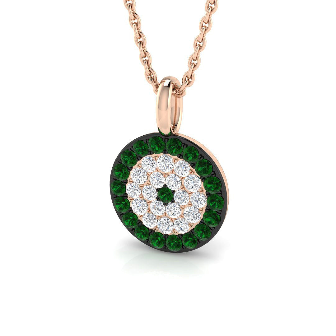Sapphire Diamond Pendant 0.33ct in 10K/14K gold and platinum with certified lab-grown or natural diamonds