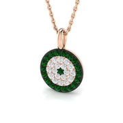 Sapphire Diamond Pendant 0.33ct in 10K/14K gold and platinum with certified lab-grown or natural diamonds