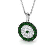 Sapphire Diamond Pendant 0.33ct in 10K/14K gold and platinum with certified lab-grown or natural diamonds