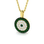 Sapphire Diamond Pendant 0.33ct in 10K/14K gold and platinum with certified lab-grown or natural diamonds