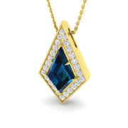 Multi Gemstone Pendant 2.5ct to 6ct Gold Without Chain in 10K/14K gold and platinum with certified lab-grown or natural diamonds