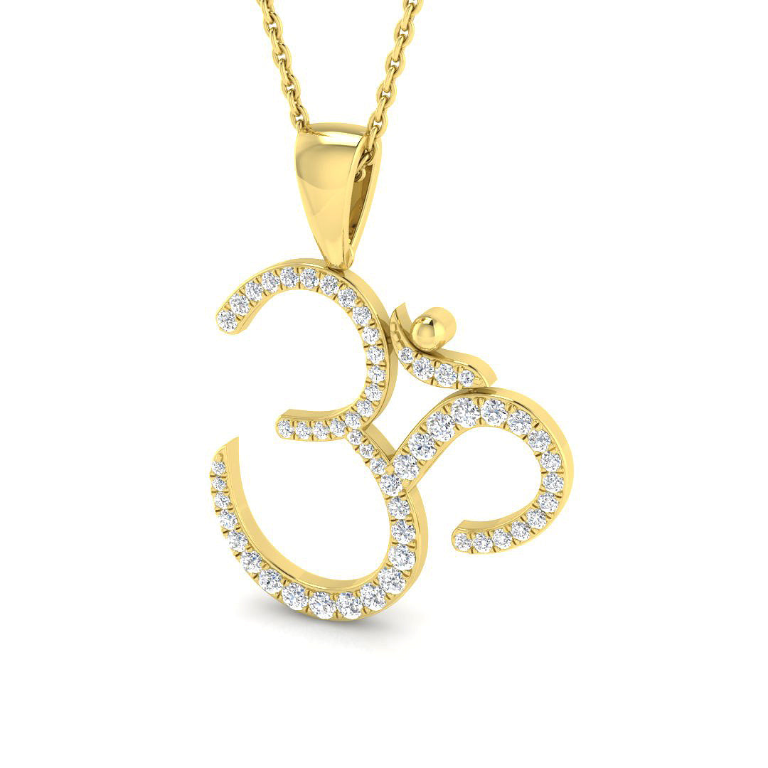 Religious Diamond Pendant 0.3ct in Gold Without Chain in 10K/14K gold and platinum with certified lab-grown or natural diamonds
