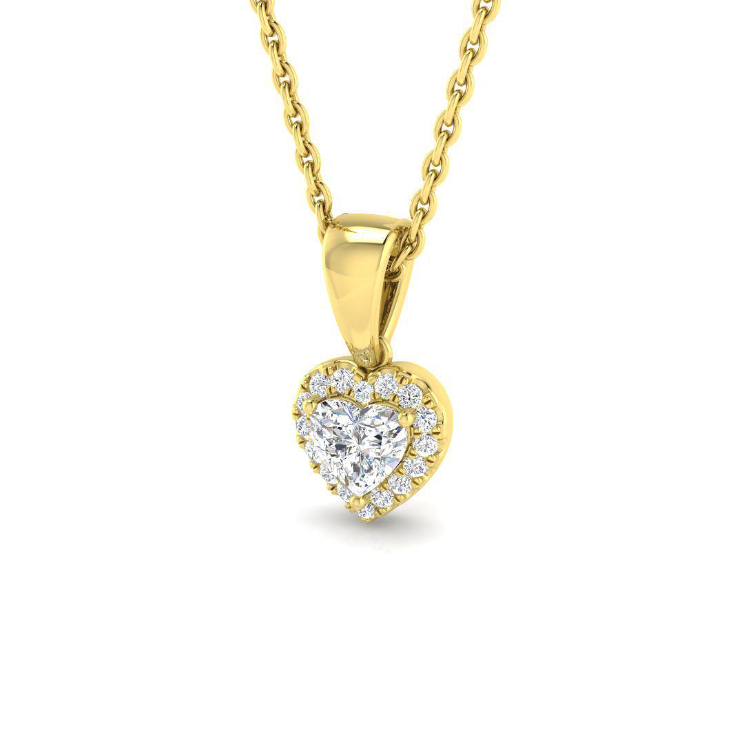 Viola Sapphire Pendant 0.25ct to 0.75ct Gold (Without Chain ) in 10K/14K gold and platinum with certified lab-grown or natural diamonds