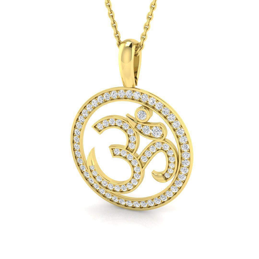 Religious Diamond Pendant 0.5ct in Gold Without Chain in 10K/14K gold and platinum with certified lab-grown or natural diamonds