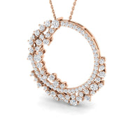 Diamond Circle Pendant Without Chain in 10K/14K gold and platinum with certified lab-grown or natural diamonds