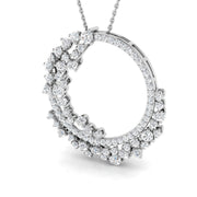 Diamond Circle Pendant Without Chain in 10K/14K gold and platinum with certified lab-grown or natural diamonds