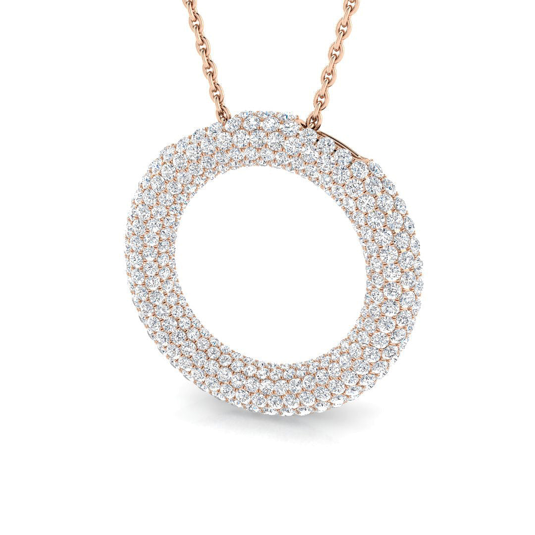 Diamond Circle of Life Pendant Without Chain in 10K/14K gold and platinum with certified lab-grown or natural diamonds