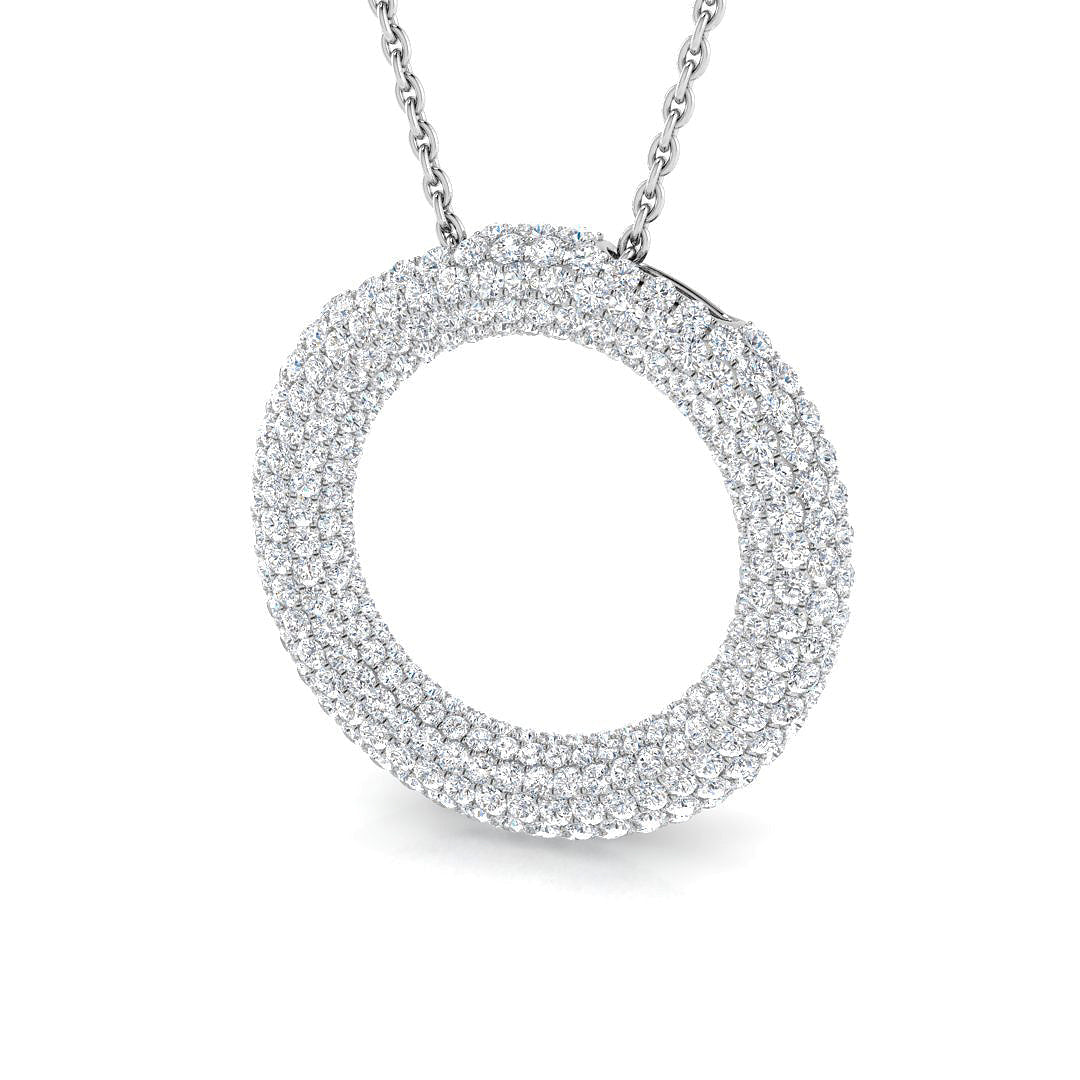 Diamond Circle of Life Pendant Without Chain in 10K/14K gold and platinum with certified lab-grown or natural diamonds