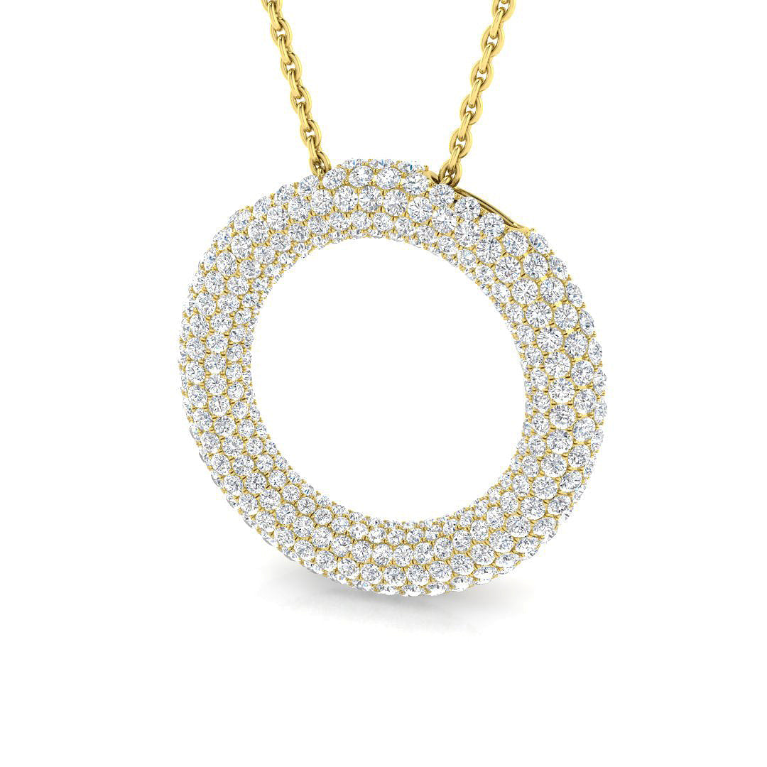 Diamond Circle of Life Pendant Without Chain in 10K/14K gold and platinum with certified lab-grown or natural diamonds