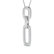 Diamond Link Pendant Without Chain in 10K/14K gold and platinum with certified lab-grown or natural diamonds