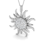 Sunburst Celestial Diamond Pendant 1.25ct Gold (Without Chain) in 10K/14K gold and platinum with certified lab-grown or natural diamonds