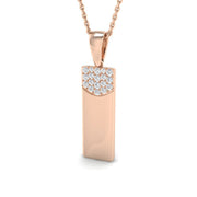Fancy Diamond Bar Pendant in Gold Without Chain in 10K/14K gold and platinum with certified lab-grown or natural diamonds