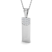 Fancy Diamond Bar Pendant in Gold Without Chain in 10K/14K gold and platinum with certified lab-grown or natural diamonds
