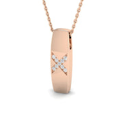 Diamond Pendant Necklace 0.1ct Gold & Platinum (Without Chain) in 10K/14K gold and platinum with certified lab-grown or natural diamonds