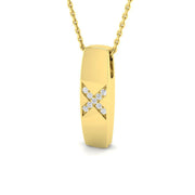 Diamond Pendant Necklace 0.1ct Gold & Platinum (Without Chain) in 10K/14K gold and platinum with certified lab-grown or natural diamonds