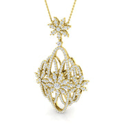Diamond Pendant Necklace 3ct in 10K/14K gold and platinum with certified lab-grown or natural diamonds