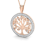 Tree of Life Fancy Diamond Pendant Gold (Without Chain) in 10K/14K gold and platinum with certified lab-grown or natural diamonds