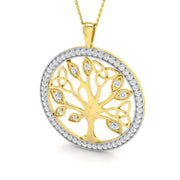 Tree of Life Fancy Diamond Pendant Gold (Without Chain) in 10K/14K gold and platinum with certified lab-grown or natural diamonds