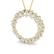 Circle of Life Diamond Pendant 3ct Gold (Without Chain) in 10K/14K gold and platinum with certified lab-grown or natural diamonds
