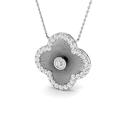 Diamond Clover Necklace 1ct Gold in 10K/14K gold and platinum with certified lab-grown or natural diamonds